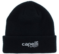 CAPELLI SPORT CHUNKY CUFF BEANIE -- BLACK WHITE  - ID
