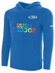 BASIC FLEECE HOODIE CAPELLI SPORT BLUE WHITE MONOCHROME RAINBOW LOGO  - TC