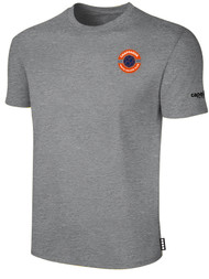 CHAPPAQUA BASICS SHORT SLEEVE COTTON T-SHIRT TEAM CREST WEARERS LEFT CHEST LIGHT HEATHER GREY BLACK