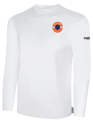 CHAPPAQUA BASICS LONG SLEEVE COTTON T-SHIRT TEAM CREST WEARERS LEFT CHEST WHITE BLACK
