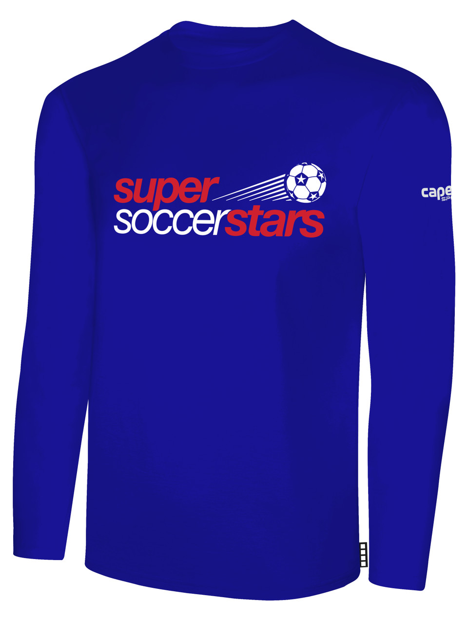 Super Soccer Stars Long Sleeve Youth T Shirt Blue Capelli Sport