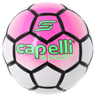 CS BOWERY   HAND STITCHED SOCCER BALL  --  NEON PINK  WHITE BLACK