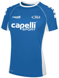 RUSH RHODE ISLAND  GRIFFON MATCH SPORT SLEEVE HOME JERSEY -- BLUE WHITE