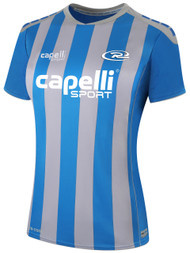 RUSH WYOMING SPARROW MATCH SHORT SLEEVE HOME JERSEY -- BLUE GREY