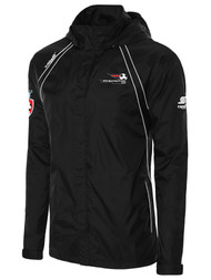 LAKE GARDA RAVEN RAIN JACKET -- BLACK WHITE