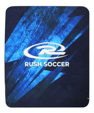 MICHIGAN RUSH DEARBORN HEIGHTS BLANKET BLACK BLUE 50" X 60"