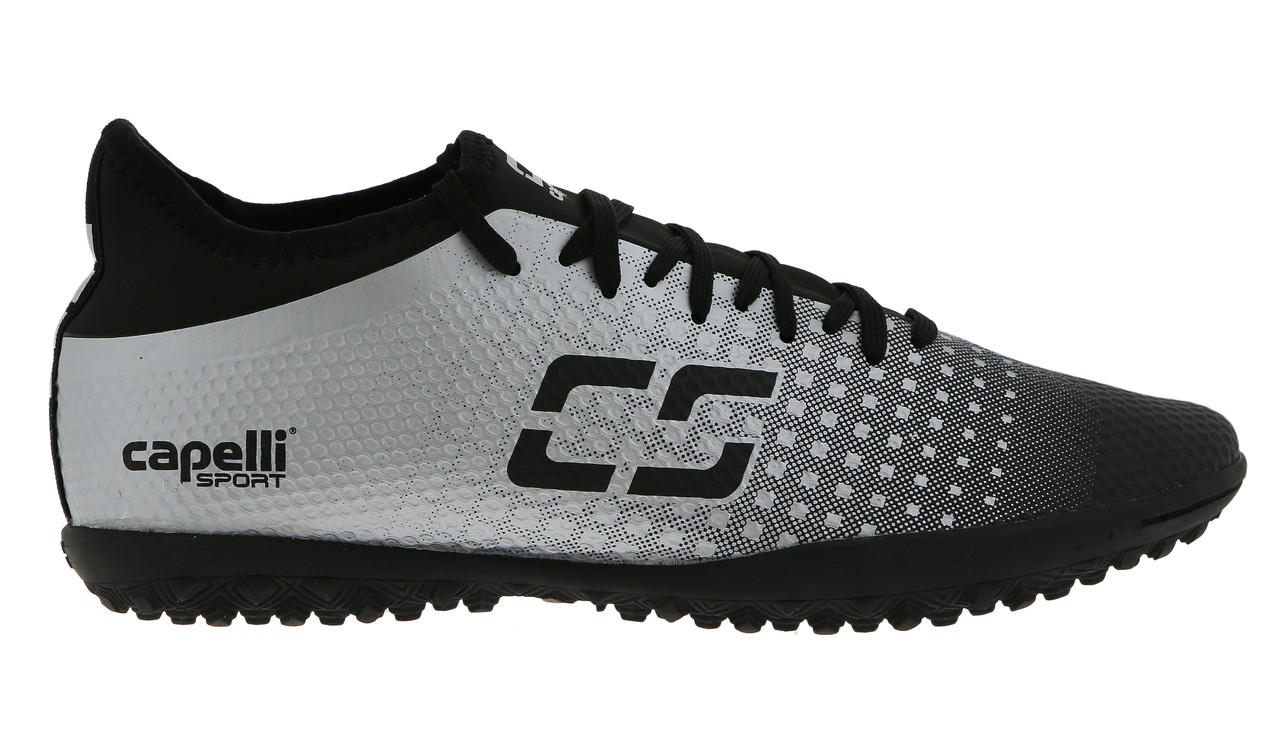REFEREE FUSION TURF SOCCER SHOES BLACK/SILVER USO Capelli Sport