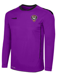 EAST COAST FC SPARROW II LONG SLEEVE GOALKEEPER JERSEY W/ PADDING NEON PURPLE BLACK