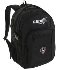 EAST COAST FC BACKPACK 18"H X 13"W X 9.5"D BLACK WHITE