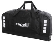 EAST COAST FC WHEELED DUFFLE BAG 32.5"L X 17.5"W X 16"H BLACK WHITE