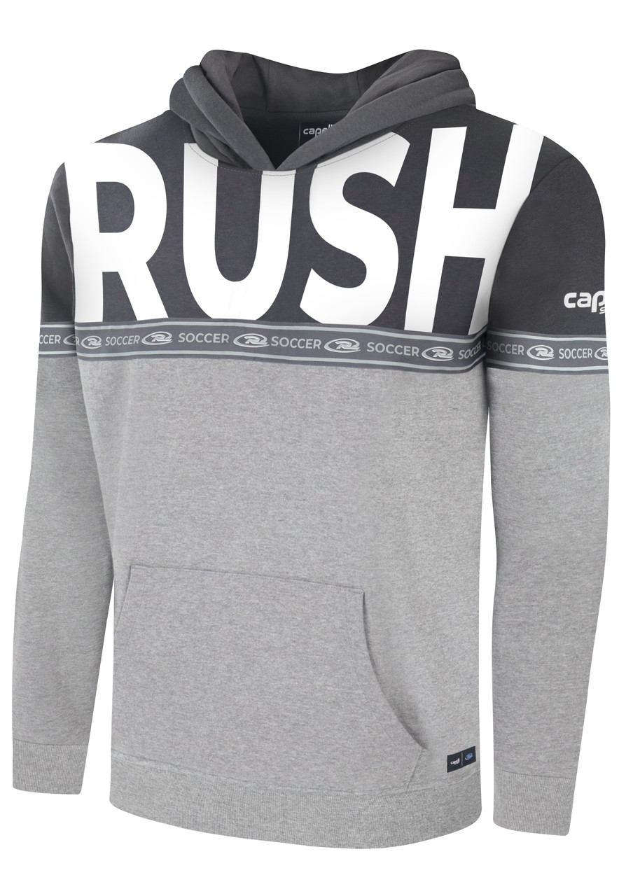 RUSH SOCCER SPECIAL EDITION COLOR BLOCKED PULLOVER HOODIE LIGHT HEATHER  GREY - Capelli Sport
