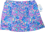 Skort, Phone Pocket 2 Waist Zipper  Pockets Coolant Fabric LuLu B Paisley 