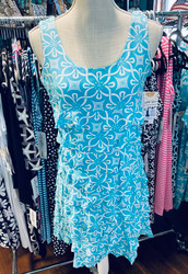 Dress, Sleeveless Cha Cha Ruffles Gkpw Coolant Fabric LuLu B 