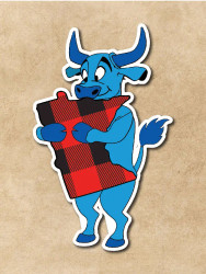 Sticker, Minnesota Babe The Blue Ox Hugging Minnesota