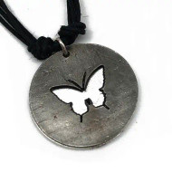 Necklace, Pewter Butterfly 