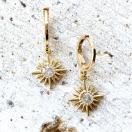 Earrings, Sun Dainty Burst USA Made