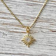 Necklace, Sun Burst Charm 20” USA Made
