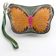 Purse, Leather Coin Butterfly 