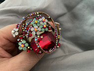 Pin, Brooch Rhinesdtone Red 