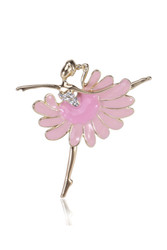 Pin, Brooch Ballet Dancer Pink