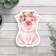 Sticker, Pig Floral