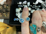 Ring, Swarovski Crystal Lt Blue 