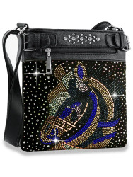 Purse Shoulder Crossbody Horse Rhinestone 