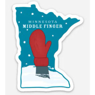 Sticker, Minnesota Middle Finger Mitten