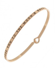 Bracelet, Love You To The Moon & Back Rose Gold