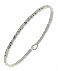 Bracelet, Sisters Make The Best Friends Silvertone