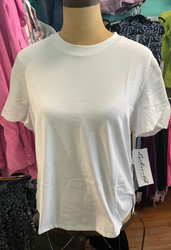 Top, Short Sleeve Coolant Fabric SPF 50 White LuLu B 
