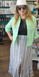 Skirt, High Low Stripe 