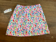LuLu B Beachtime Skort, Phone Pocket Beachtime by LuLu B 2 Front Pickets Drinks White SPF 50