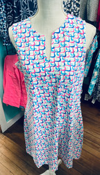Dress, Sleeveless Open Cut Coolant Fabric LuLu B White Bright