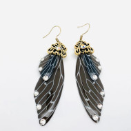 Earrings, Wings  Black