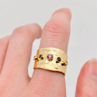 Ring, Cubic Zirconia 18k Gold Plated