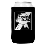 Can Koozie, Trophy Husband Neoprene USA Made Black