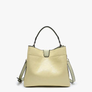 Purse, Satchel Shoulder Strap Removable Pale Yellow