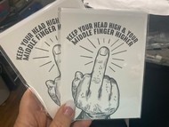 Card, Keep Your Head High & Your Middle Finger Higher