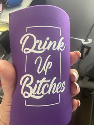 Koozie, Slim Can Drink Up Bitches Purple