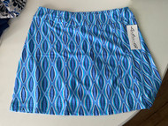 Skort, Phone Pocket & 2 Zip Pockets Coolant Fabric SPF 50 Blues LuLu B