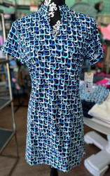 Dress, Short Sleeve Coolant Fabric SPF 50 Blues LuLu B 