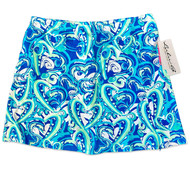 Skort, Phone Pocket & 2 Zip Waist Pockets Coolant Fabric LuLu B Blue Turq
