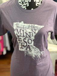 T-Shirt, Thankful For My Minnesota Roots Heather Purple Bella Canvas Brand