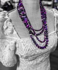 Necklace, Amethyst Agate Purple 