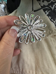 Necklace, Flower Abalone With Earring