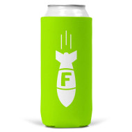 Can Koozie, Slim F Bomb Lime Green 
