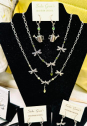 Earrings, Watering Can Garden Peridot 