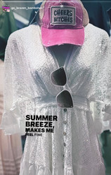 Romper, Lace Elastic Waist White