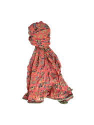 Scarf, Crinkle Salmon Multi Color 20x64”